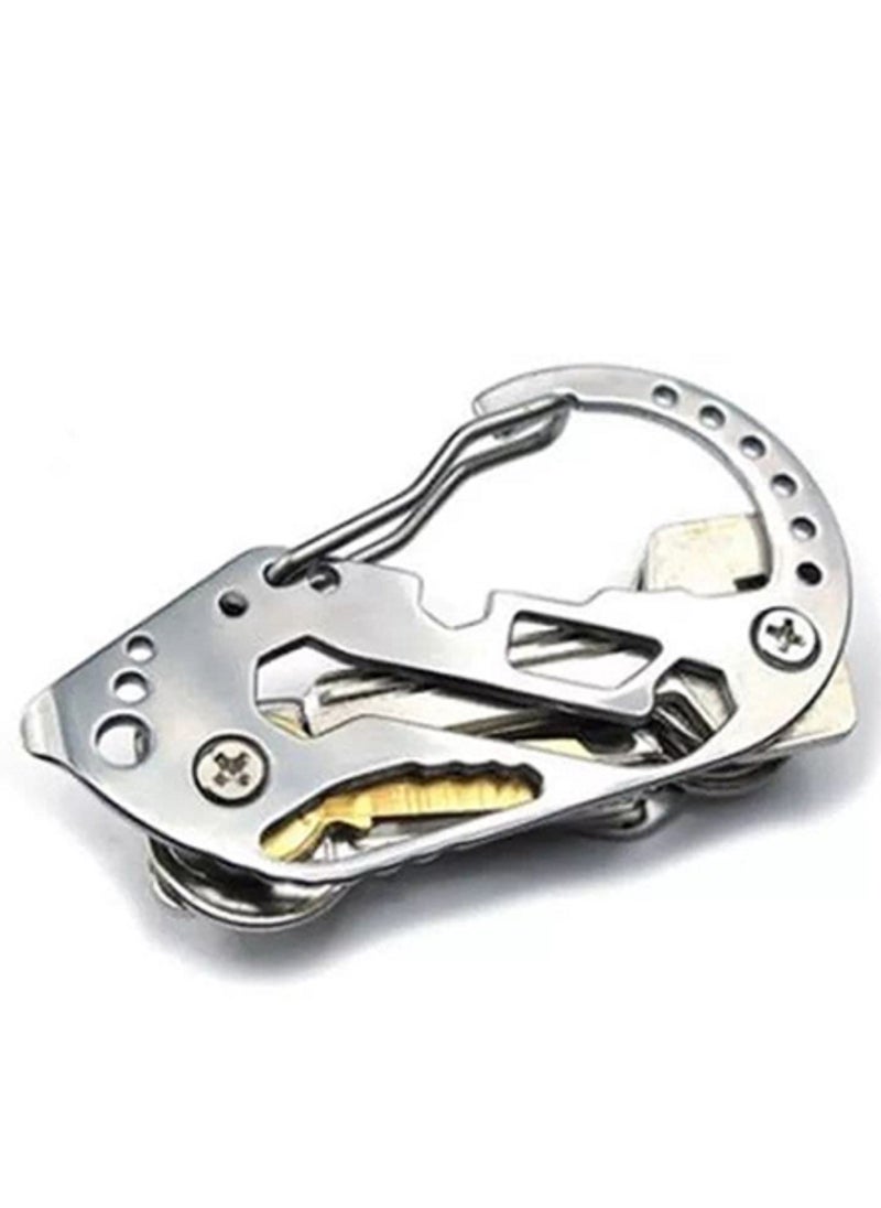 Generic - Multifunctional stainless steel keychain for car, office and home-from Rana store - Image 1