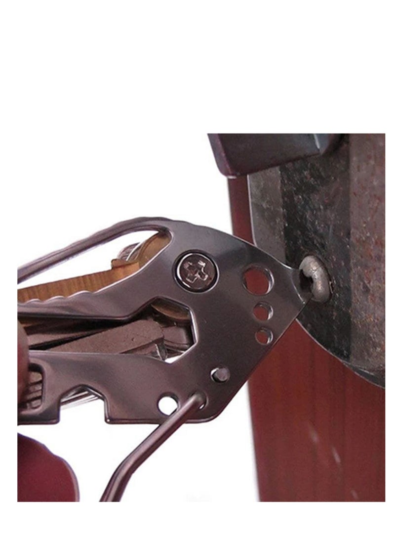 Generic - Multifunctional stainless steel keychain for car, office and home-from Rana store - Image 1