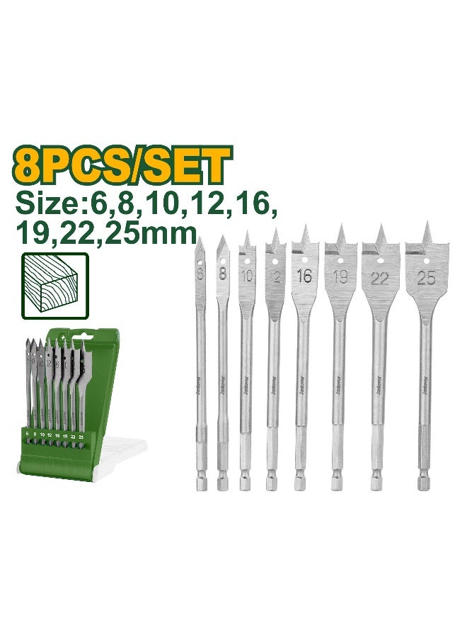 Jadever JADEVER FLAT MOUTH SET FOR WOOD 8 pcs JDWF6B08 - Image 1