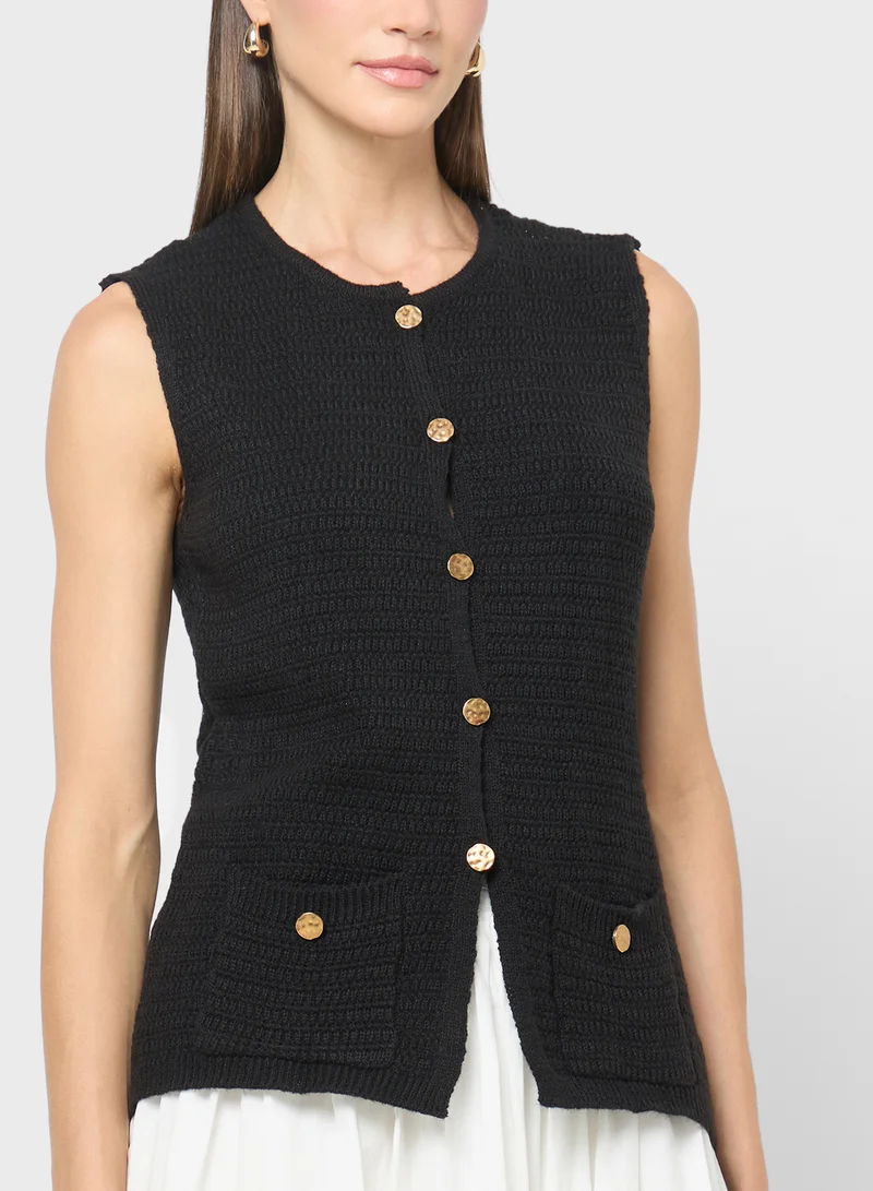 ELLA Button Down Sweater Vest