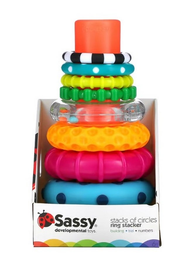 Sassy Stack of Circles Ring Stacker  10 Piece Set  - Image 1
