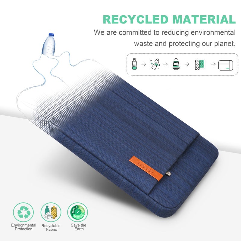 Lacdo Laptop Sleeve Case for 16 inch New MacBook Pro M4/M3/M2/M1 Pro/Max A3403 A3186 A2991 A2780 A2485 A2141 2024-2019 | 15 inch Microsoft Surface Laptop 7th Copilot+PC, 6 5 4 3 Computer Bag, Blue - Image 2