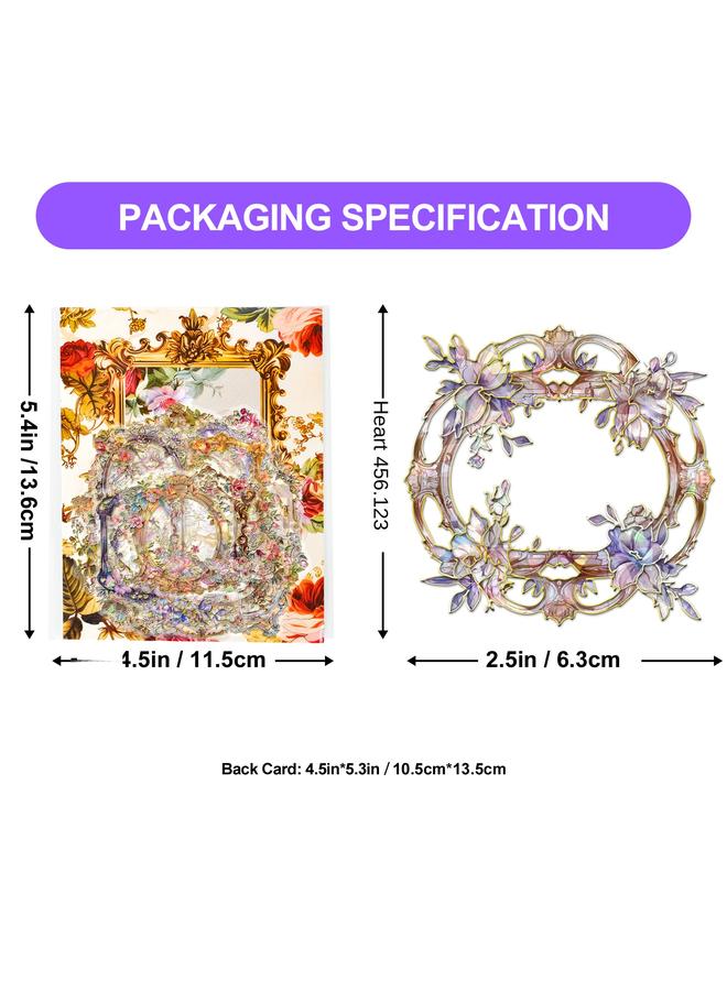 Bluejw Sell 30 New Flower Manor Flower Frame Series Pet Stickers Waterproof Material Decorative Stickers Mobile Phone - Image 4