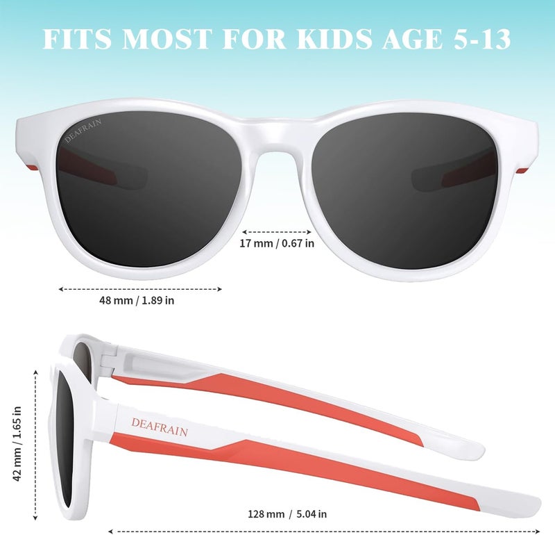 DEAFRAIN Store Kids Polarized Sunglasses for Boys Girls TPEE Flexible Frame Sports Baseball Running Cycling Glasses for Age 5-13 - Image 2