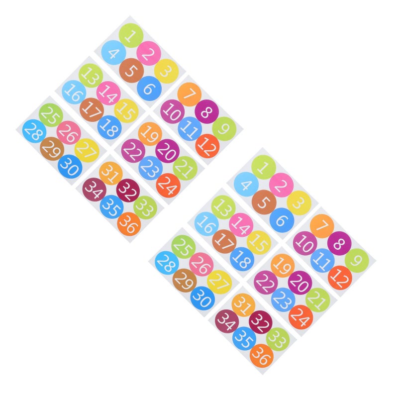 12 pcs Line Up Spots for Classroom Floor - Consecutive Number Labels Self-Adhesive Number Stickers Floor Classroom Spots for Preschool Kindergarten Teachers 9CM - Image 1