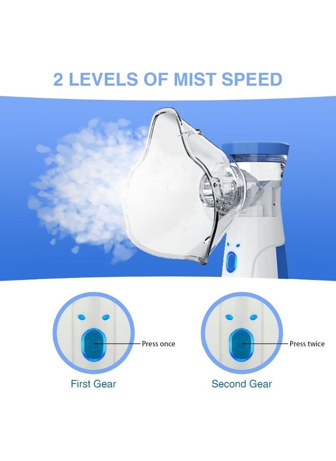 Portable Nebulizer Mini Vaporizers Machine Handheld Atomizers for Adults and Children Travel Nebulizer Steam Inhalator