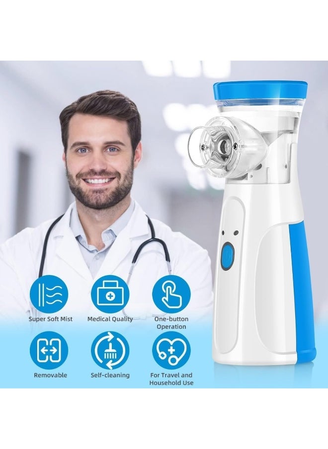 Portable Nebulizer Mini Vaporizers Machine Handheld Atomizers for Adults and Children Travel Nebulizer Steam Inhalator