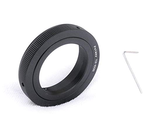 Fotasy Adjustable T2 Lens to Cannon EF EFS Adapter, T Mount Telescope Lense Adapter, Infinity Focus, Compatible with Canon DSLR 6D 5D Mark IV III II 1Ds 1D 7D II 7D 90D 80D 77D 70D 60D 50D 1300D 760D - Image 2