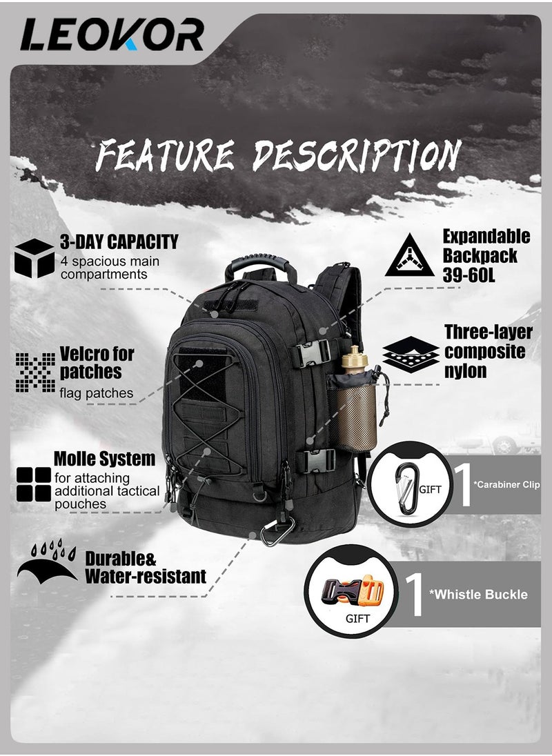 Outdoor Tactical Backpack,Military Rucksack Large Laptop Daypack for Hiking/Camping/Fishing/Hunting/Fitness/School