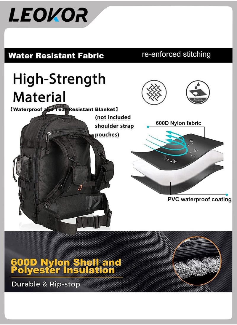 Outdoor Tactical Backpack,Military Rucksack Large Laptop Daypack for Hiking/Camping/Fishing/Hunting/Fitness/School