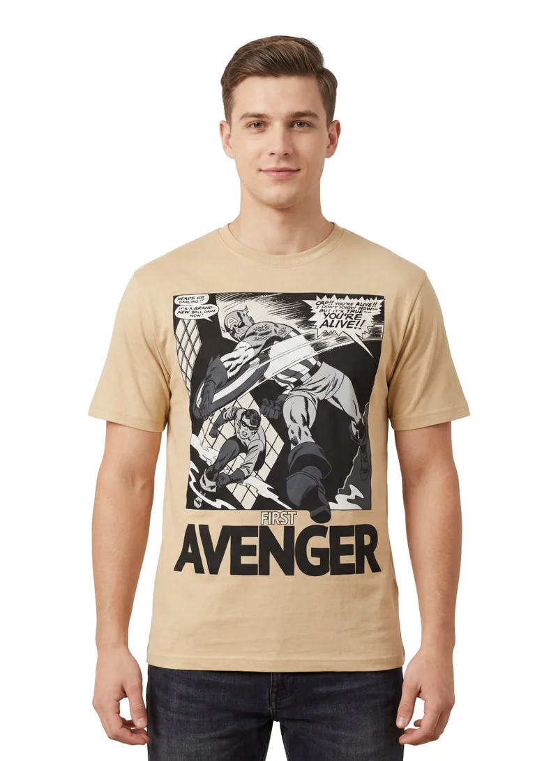 مارفل Marvel Captain America Men’s Graphic Printed T-Shirt (Pack of 3)