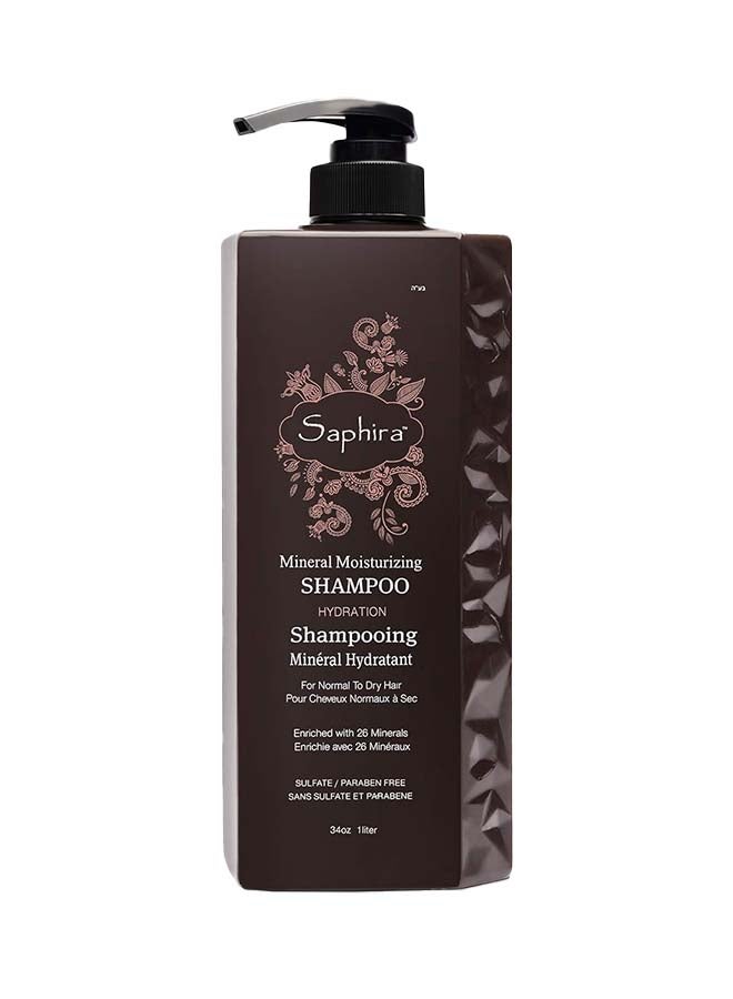 Saphira Mineral Moisturizing Shampoo, Hydration And Shine For Dry, Damaged, Permed or Chemically Treated Hair, 1L - Image 1