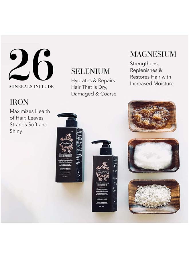 Saphira Mineral Moisturizing Shampoo, Hydration And Shine For Dry, Damaged, Permed or Chemically Treated Hair, 1L - Image 3