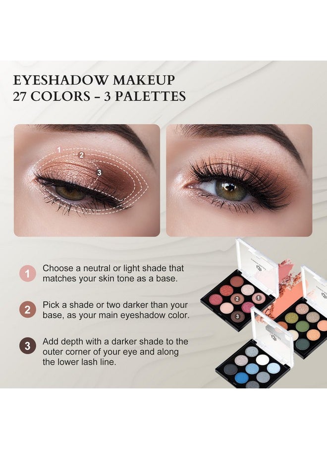 كولور_نيمف - مجموعة مكياج Color Nymph للفتيات المراهقات والنساء، مجموعات مكياج احترافية، مجموعة مكياج شاملة مع حقيبة تخزين، مجموعة مستحضرات تجميل كاملة للمبتدئين مع ظلال العيون وأحمر الخدود وأحمر الشفاه وملمع الشفاه وماسكارا وما إلى ذلك، باللون الأسود - Image 1