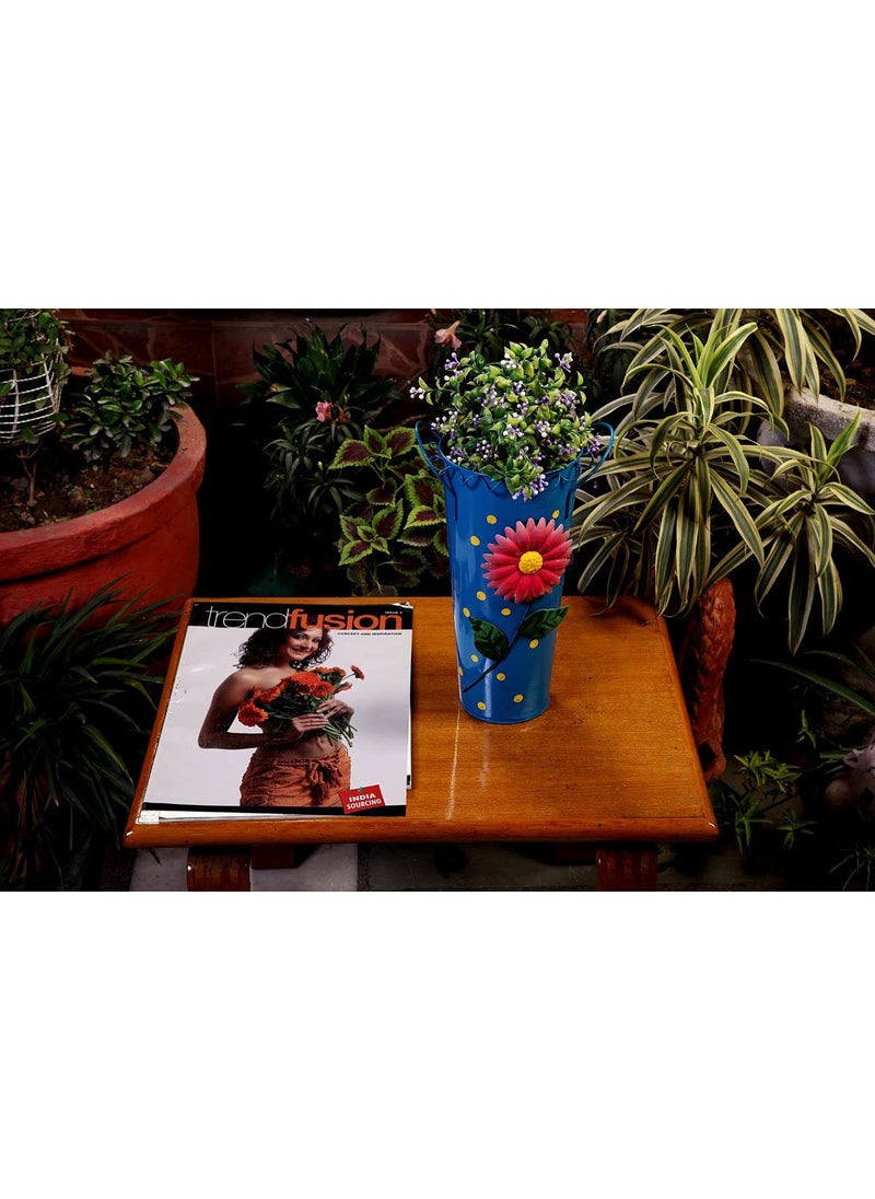 Wonderland Wonderland Flower vase/Bucket Blue(Home Decor, Gift Items)  - Image 4