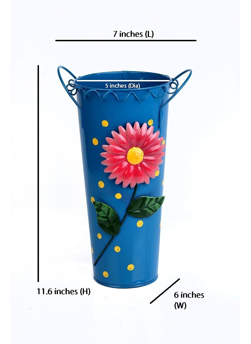 Wonderland Wonderland Flower vase/Bucket Blue(Home Decor, Gift Items)  - Image 3