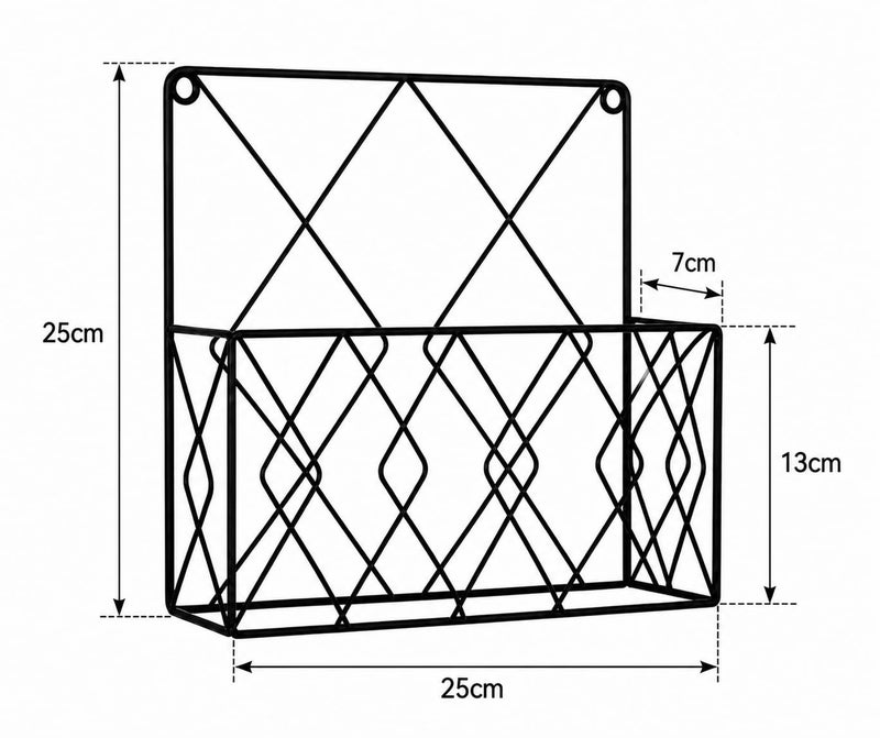Woodiva Wall Decor Hanging File & Magazine Holder – Metal Newspaper Rack, File Storage Organizer for Office & Home Wall Art Display (Black) - Image 3