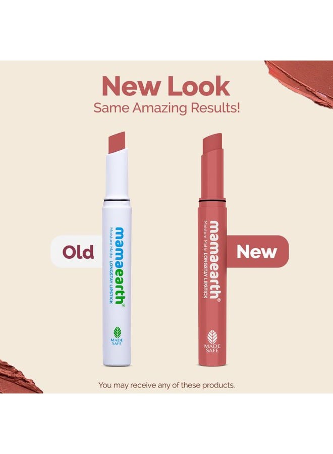 Mamaearth Mamaearth Moisture Matte Lipstick (05 - Bubblegum Nude)| Infused with Vitamin E | 12-Hour Long Stay & 8-Hour Moisture Lock | Cruelty-Free & Smudge-Proof | 0.07 Oz/2g  - Image 2