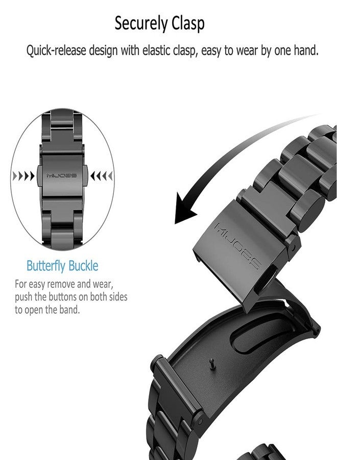MIJOBS Mi Band 6 Mi Band 5 Strap for Xiaomi Mi Band 4 3, Stainless Steel Watch Band Metal Replacement Bracelet Wristband for Mi Smart Band 6 - Image 5