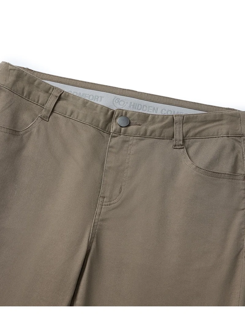 GIORDANO Women's Stretch Twill Khaki Pants