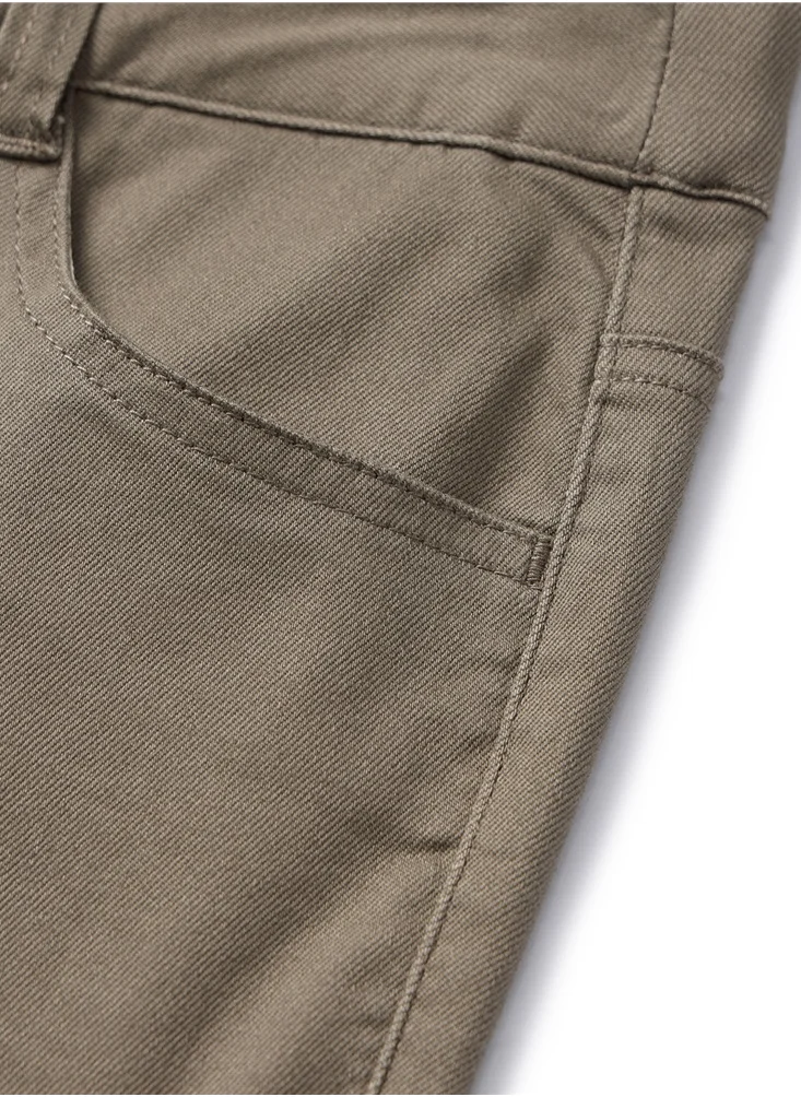 GIORDANO Women's Stretch Twill Khaki Pants