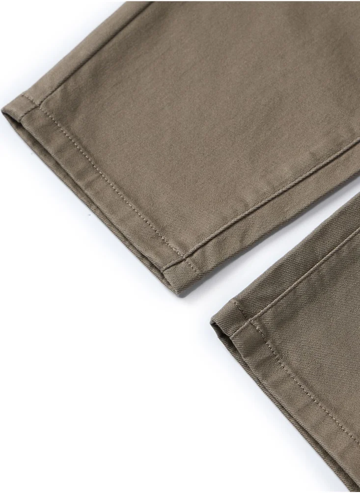 GIORDANO Women's Stretch Twill Khaki Pants