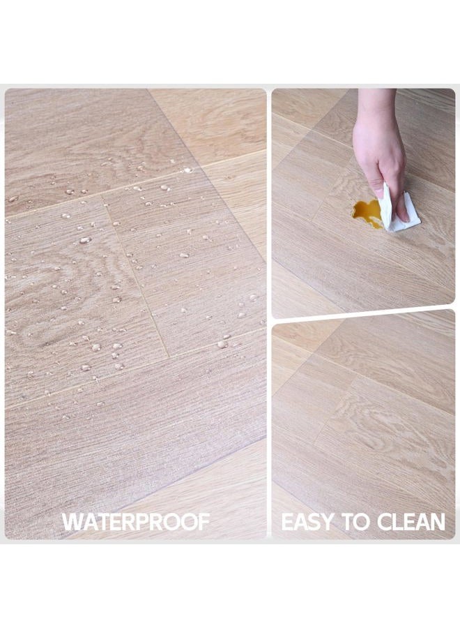 HOMEK حصيرة كرسي المكتب للأرضيات الخشبية، بسماكة 1/8" بحجم 55" × 35"، حصيرة شفافة للأرضيات الصلبة، واقي أرضي مسطح بدون تجاعيد - Image 4
