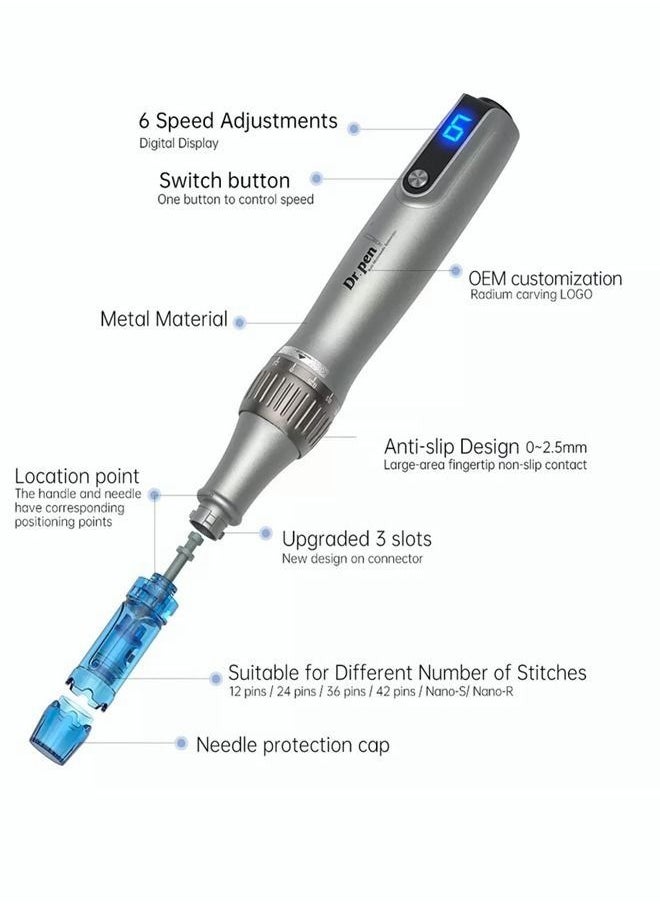 Dr.pen - Dr.pen M8S Wireless Microneedle Derma Microneedle Strip 10 Cartridges Skin Care and Beauty Instrument - Image 1