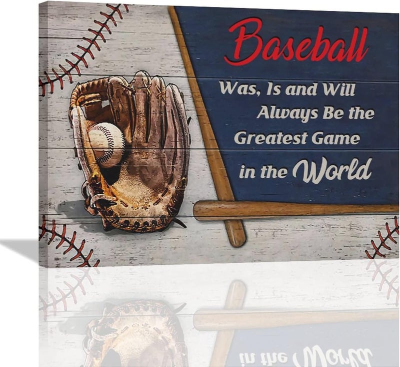 Tijuboni Baseball Wall Art - Rustic Canvas Print - Image 1