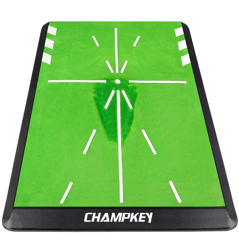 CHAMPKEY HeavyDuty Golf Hitting Mat Swing Path Feedback Golf Practice Mat Ideal for Indoor and Outdoor Training