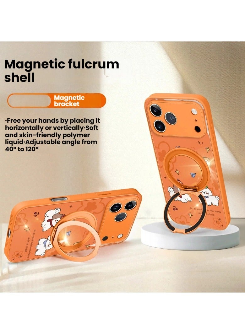 general iPhone 17 Pro Max Full-Coverage Magnetic Stand Case with Dual-Snap Lanyard Drop-Resistant MagSafe Compatible - Image 3