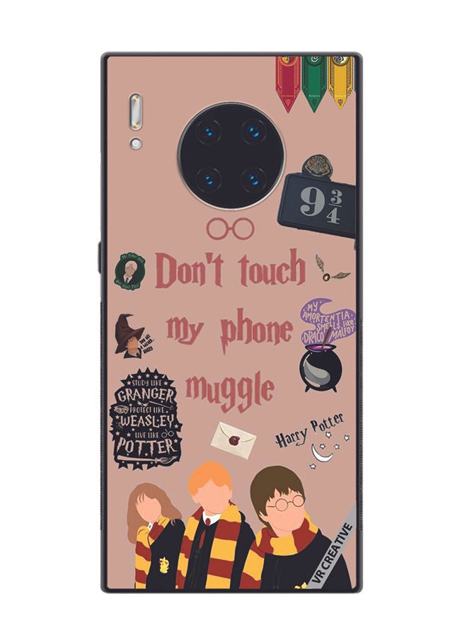 VR CREATIVE Protective Case Cover For Huawei Mate 30 Pro Don't Touch My Phone Muggle Design Multicolour - Image 1