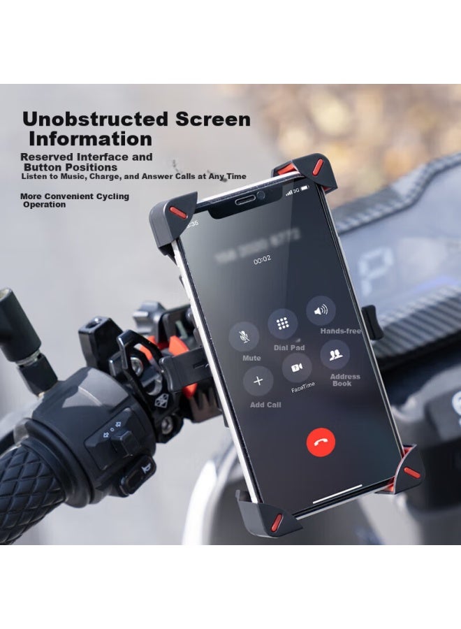 Stiger Rearview Mirror Electric Vehicle Mobile Phone Holder Motorcycle Mobile Navigation Fixer Battery Bike Takeaway Shockproof Navigation Car-mounted Riding Special Mobile Phone Holder - Image 3