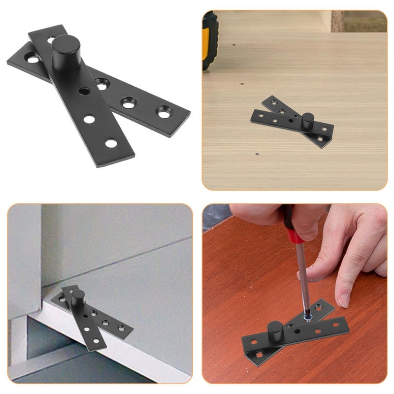 Heavy Duty Offset Door Pivot Hinge 360 Degree Rotating Concealed Black For Cabinet Shed - Image 4