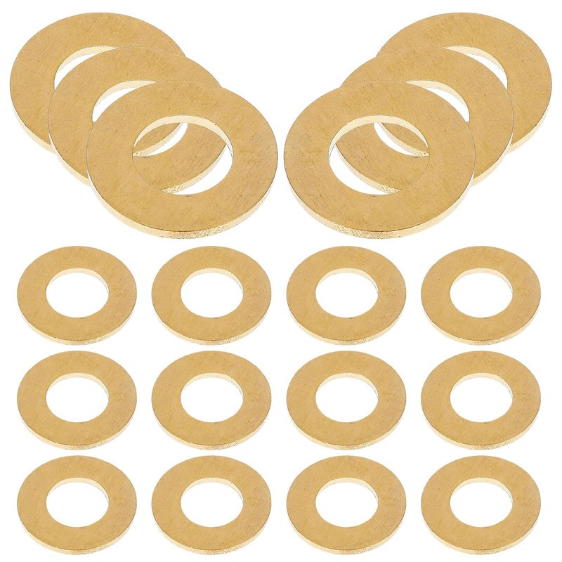 ABOOFAN 50pcs M12x24x2mm Brass Flat Washers Copper O Ring Set Sealing Gaskets for Electrical Fasteners and Industrial Hardware Applications - Image 1