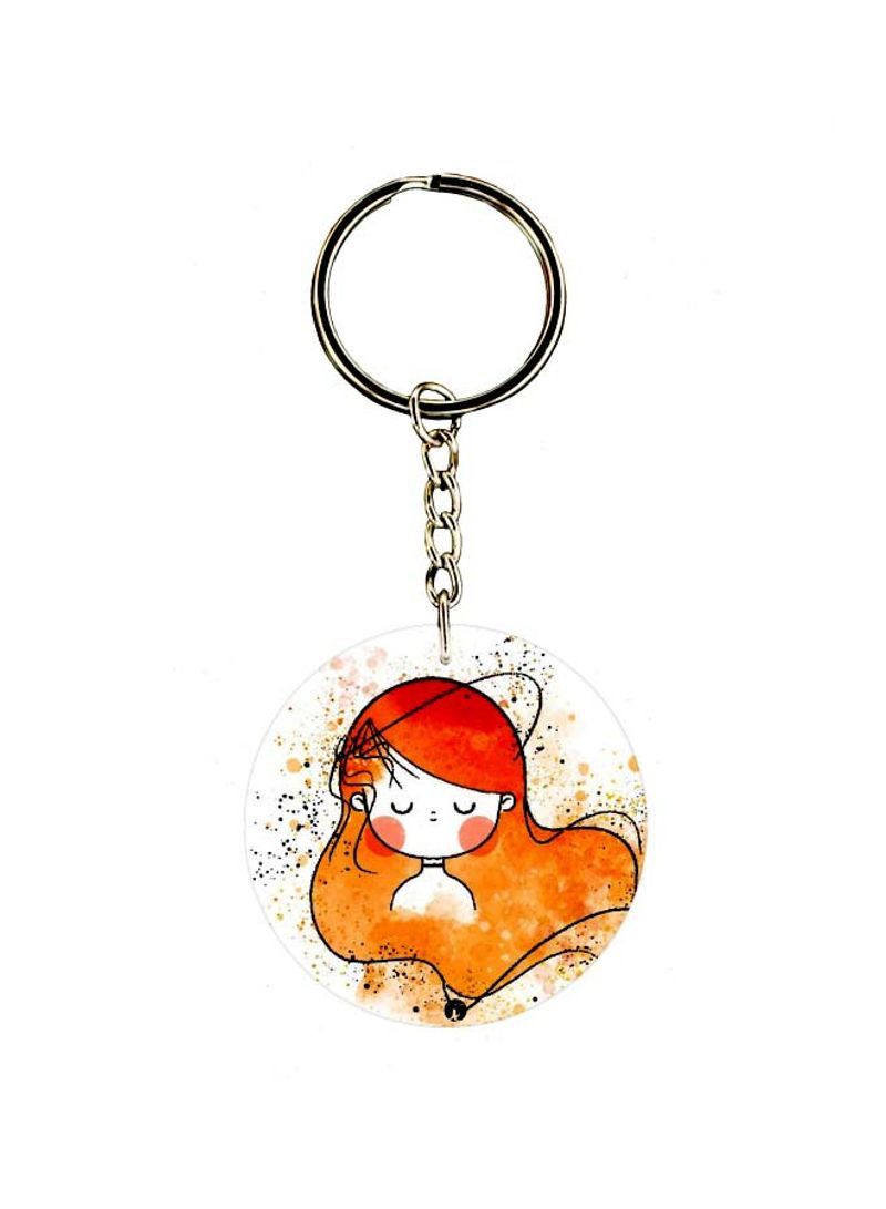 RKN Girl Printed Double Sided Keychain