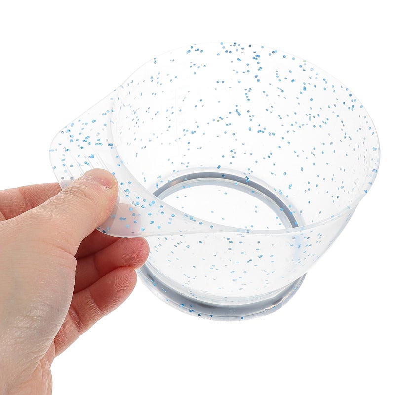 Crystal Blue Hair Dye Mixing Bowl With Handle Professional Salon Coloring Tool - Image 5