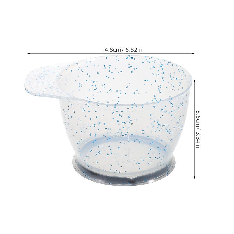 Crystal Blue Hair Dye Mixing Bowl With Handle Professional Salon Coloring Tool - Image 3