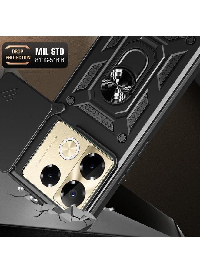 زبون جراب لهاتف Infinix Note 40 Pro/40 Pro+ 5G بتصميم غطاء كاميرا منزلق مصنوع من مادة TPU+PC - Image 5