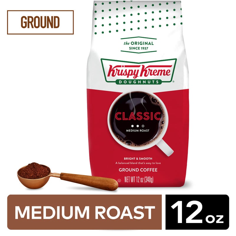 Krispy Kreme Doughnuts, Classic, Ground Coffee, Medium Roast, Bagged 12oz - Image 2