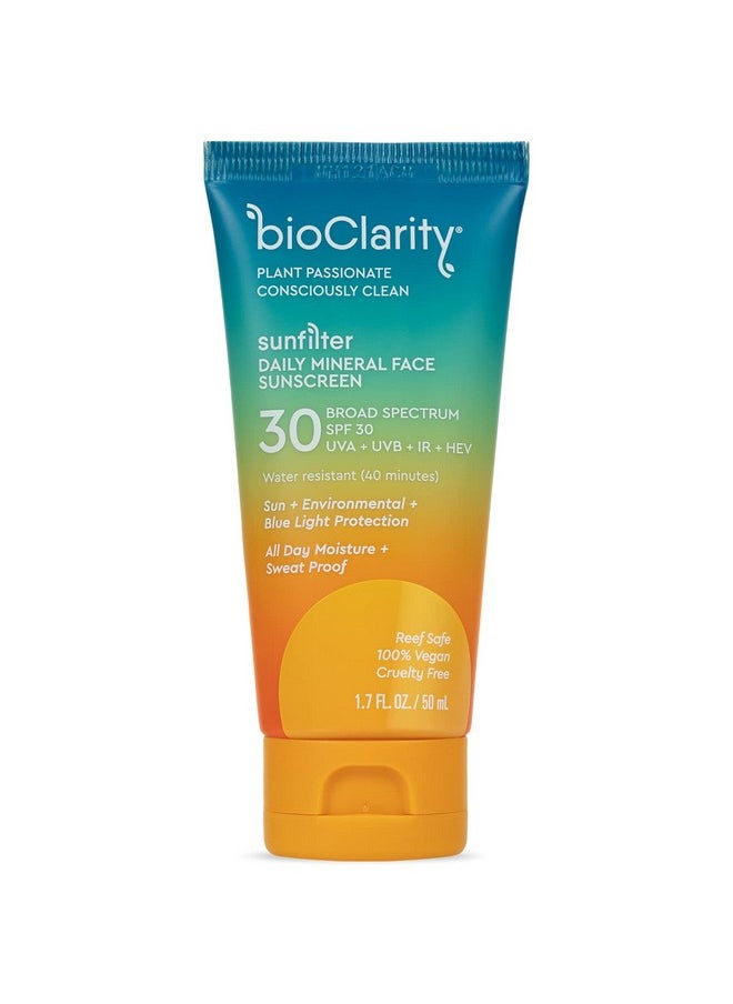BioClarity - bioClarity SunFilter SPF 30 Mineral Sunscreen Face Lotion | Vegan & Reef Safe (Non-Nano 100% Mineral Zinc Oxide) | Water Resistant & Sweat-Proof - Image 1