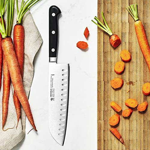HENCKELS Classic Precision Razor-Sharp Hollow Edge Santoku Knife 7 Inch, German Engineered Informed by 100+ Years of Mastery - Image 2