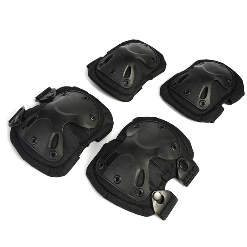 Generic Tactical Knee Elbow Pads 4PC Set Black