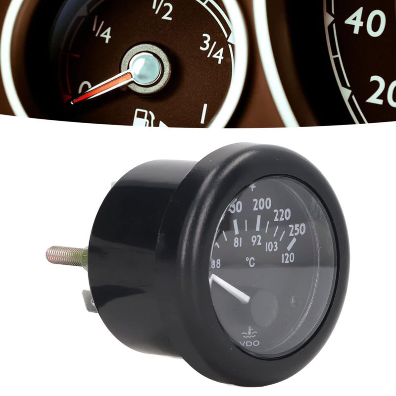 Fdit 12V Engine Water Temperature Meter With Watertight Face Easy Installation Kit - Image 5