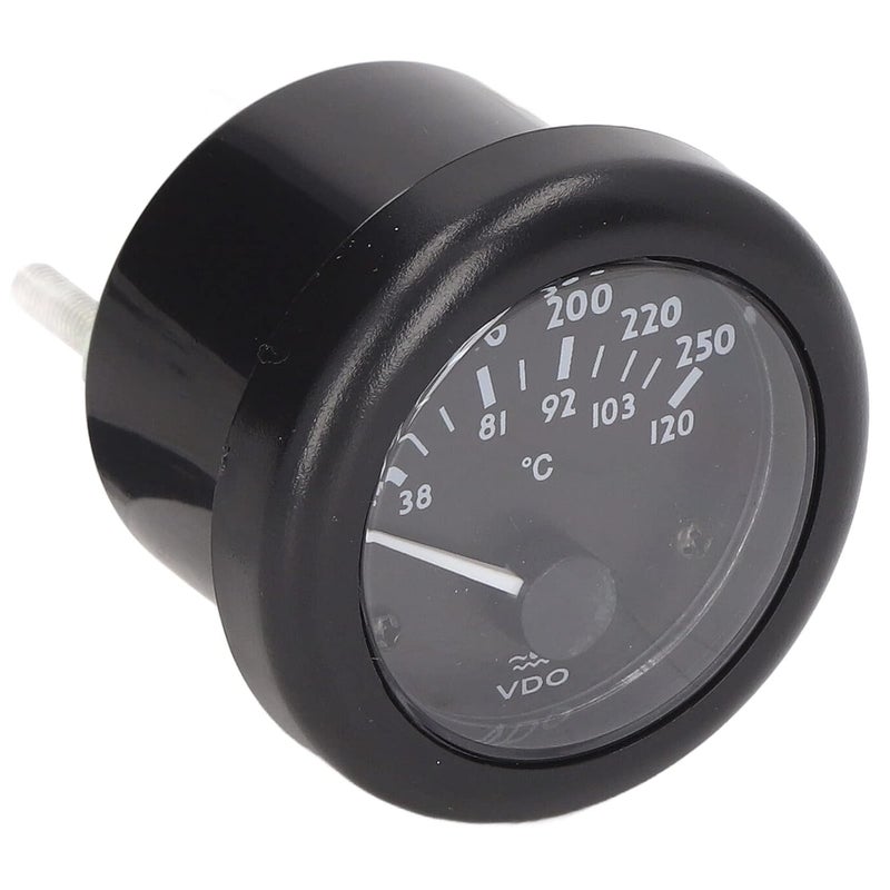 Fdit 12V Engine Water Temperature Meter With Watertight Face Easy Installation Kit - Image 1