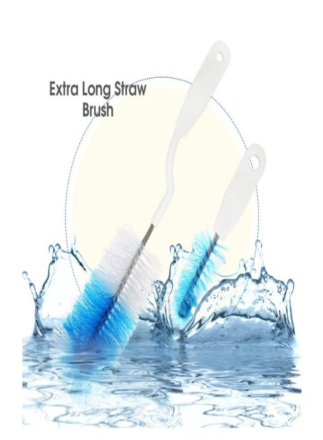 KALRA MAGIC® Bottle Cleaning Brush Set Long Handle & Narrow Neck Baby Bottle Brush with Soft Bristles Reusable Bottle Scrubber & Nipple Cleaner | Multi Purpose Cleaning Brush (Pack of 2 Yellow) - Image 2
