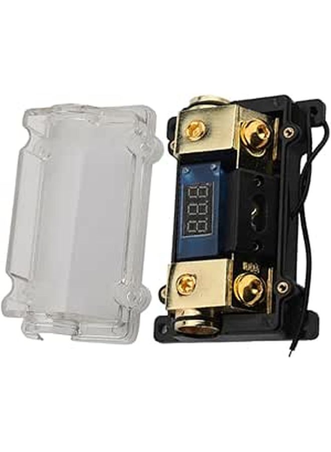 Car Audio Fuse Holder With Led Display Digital Voltage Durable Automotive Fuse Block 30A For Amplifier And Vehicle Use Easy To Install - Image 1