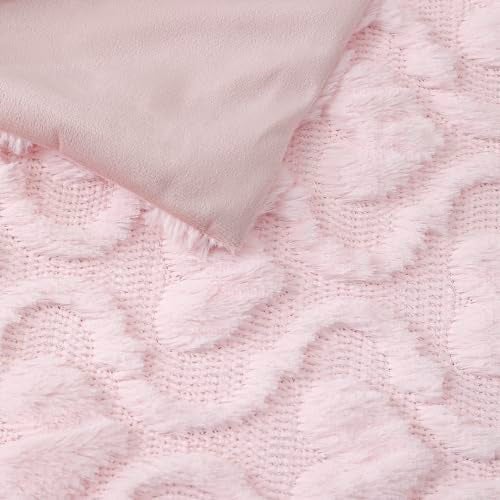 All Smiles Valentine's Day Throw Blankets -Soft Worm Cozy Premium Flannel Blanket Decor Gifts for Women,Pink Heart 50"x60" - Image 5
