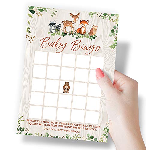Printed Party Woodland Baby Shower Game - Baby Bingo, Set of 50 - Image 2