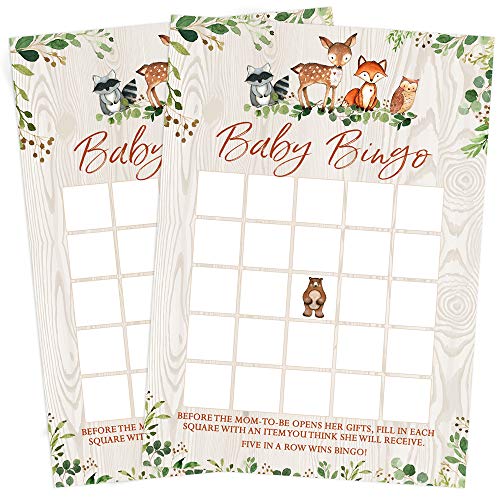 Printed Party Woodland Baby Shower Game - Baby Bingo, Set of 50 - Image 4